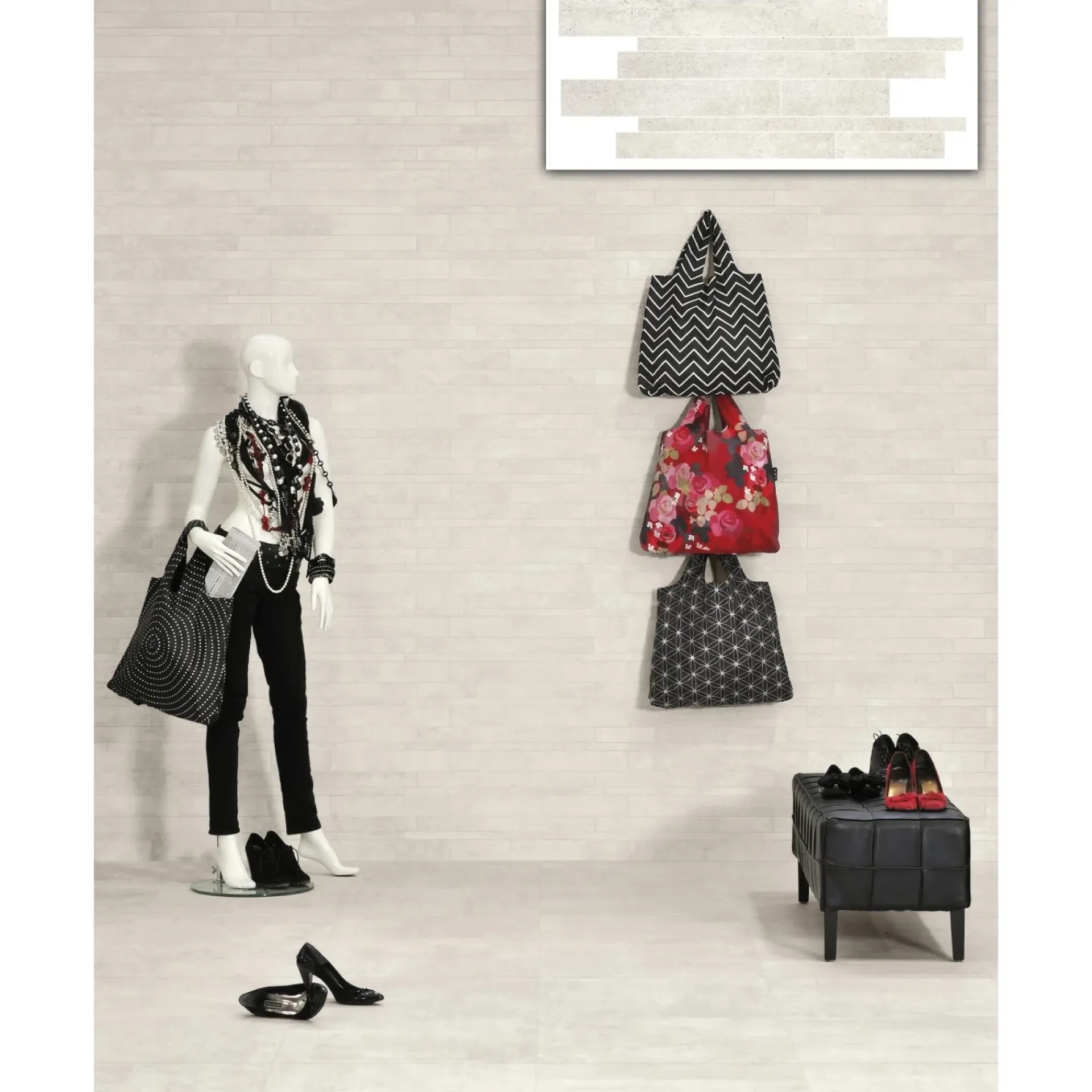 Discount XL-BYG ON SQUARE AVORIO MOSAIK VÆGFLISE 30X60 BEIGE