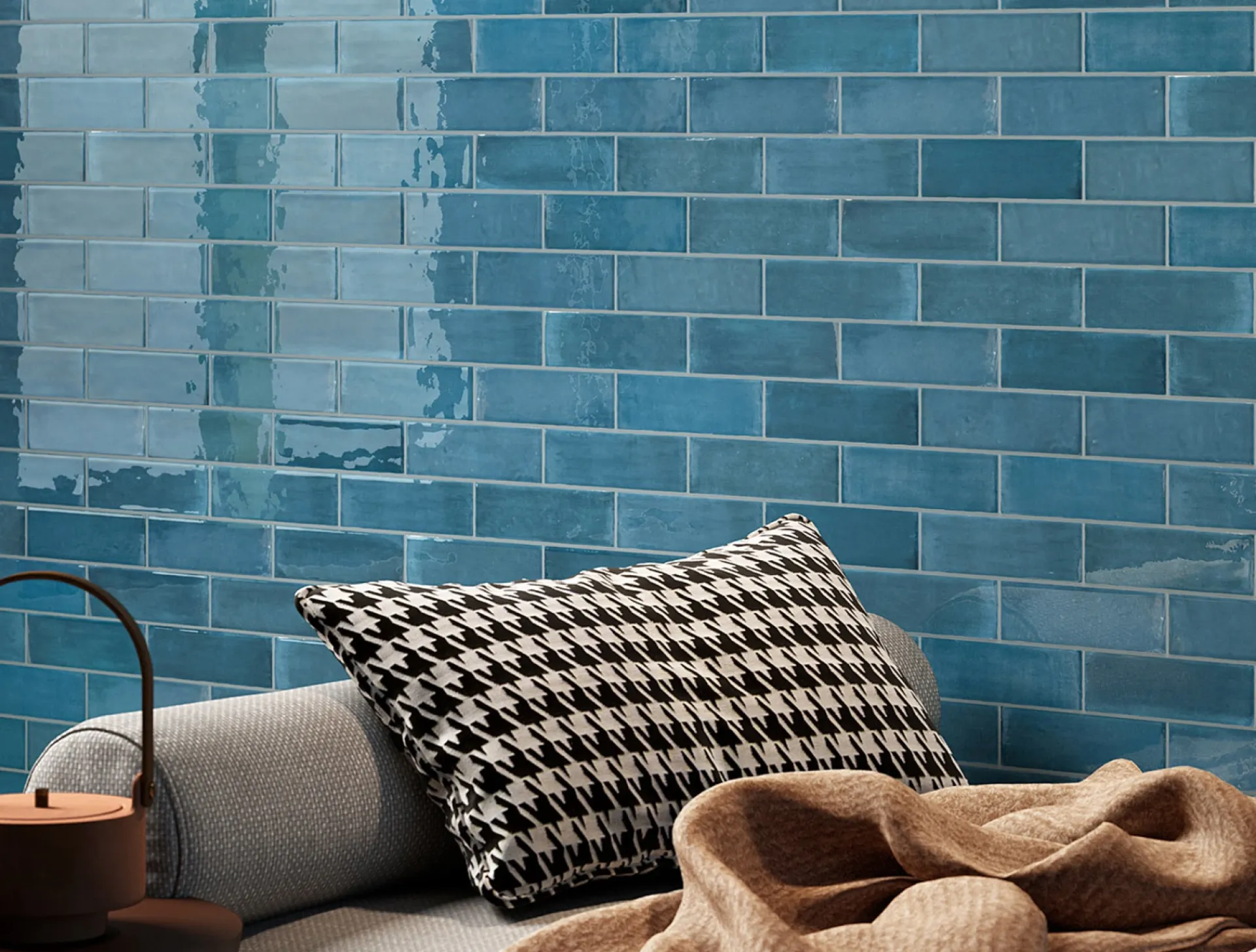 Online XL-BYG T-BRICK WALL NAVY VÆGFLISE 5,2X16 BLÅ
